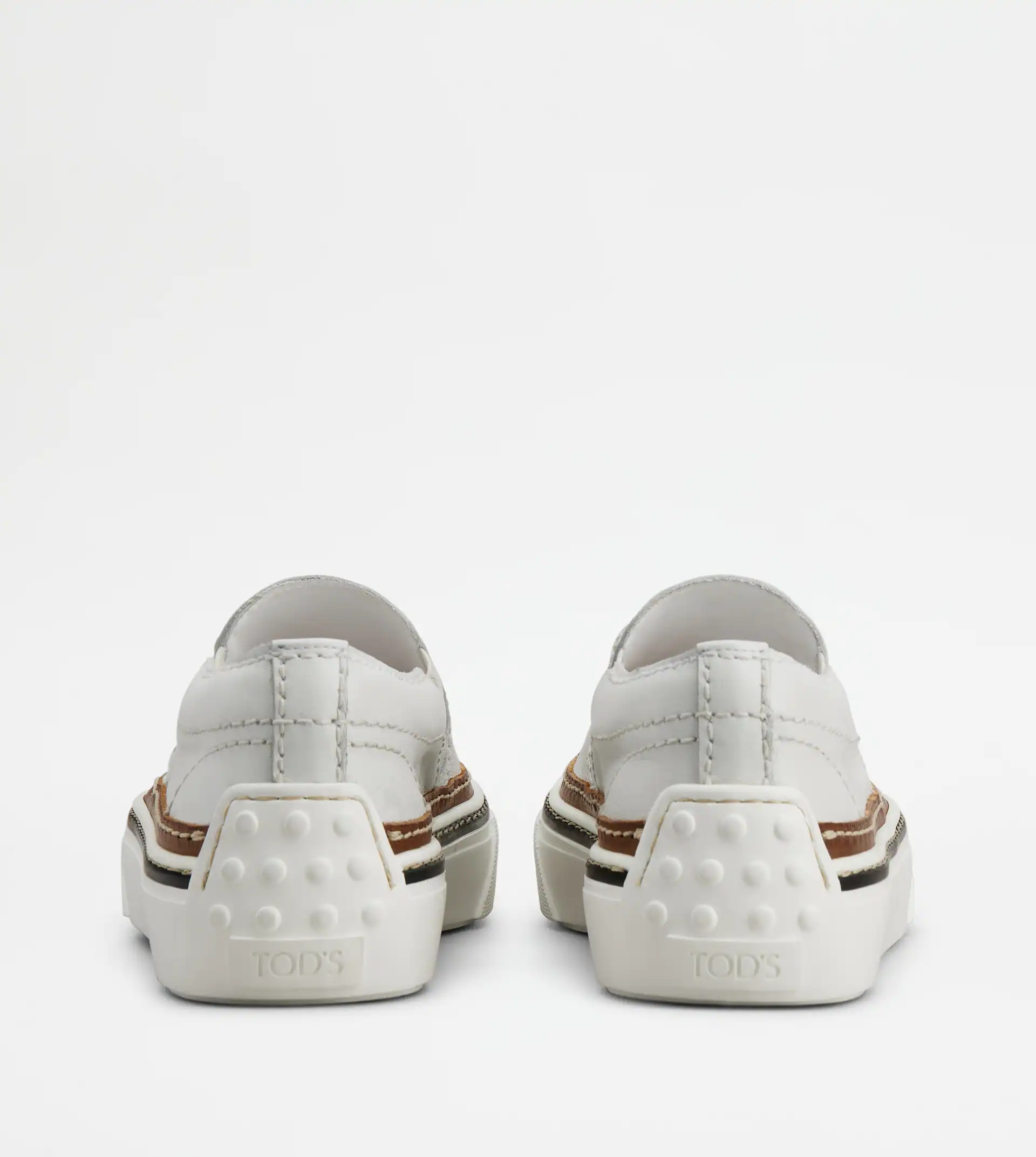 SLIP-ON IN LEATHER - WHITE - 2