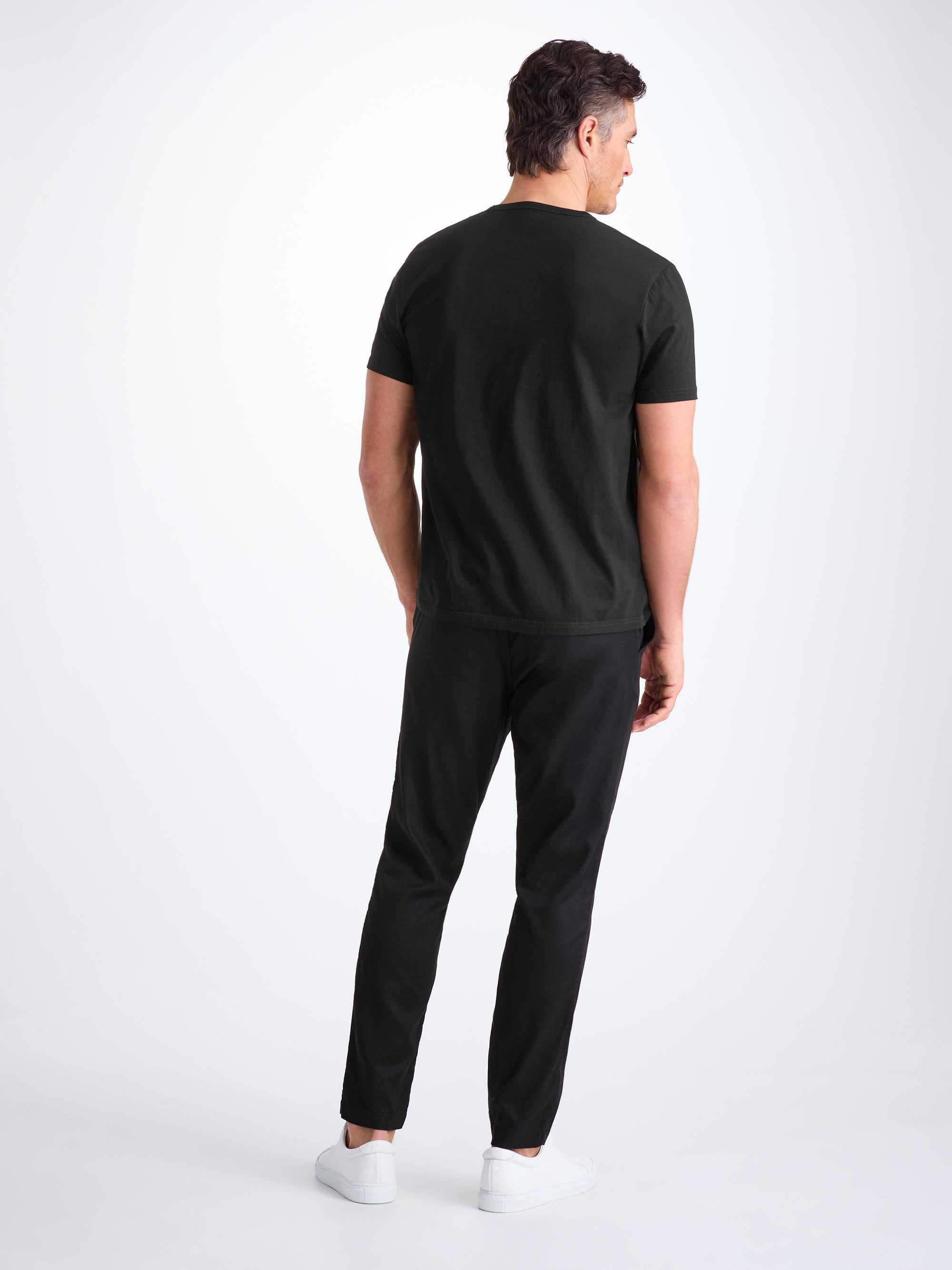 Men's V-Neck T-Shirt Barny Pima Cotton Black - 4
