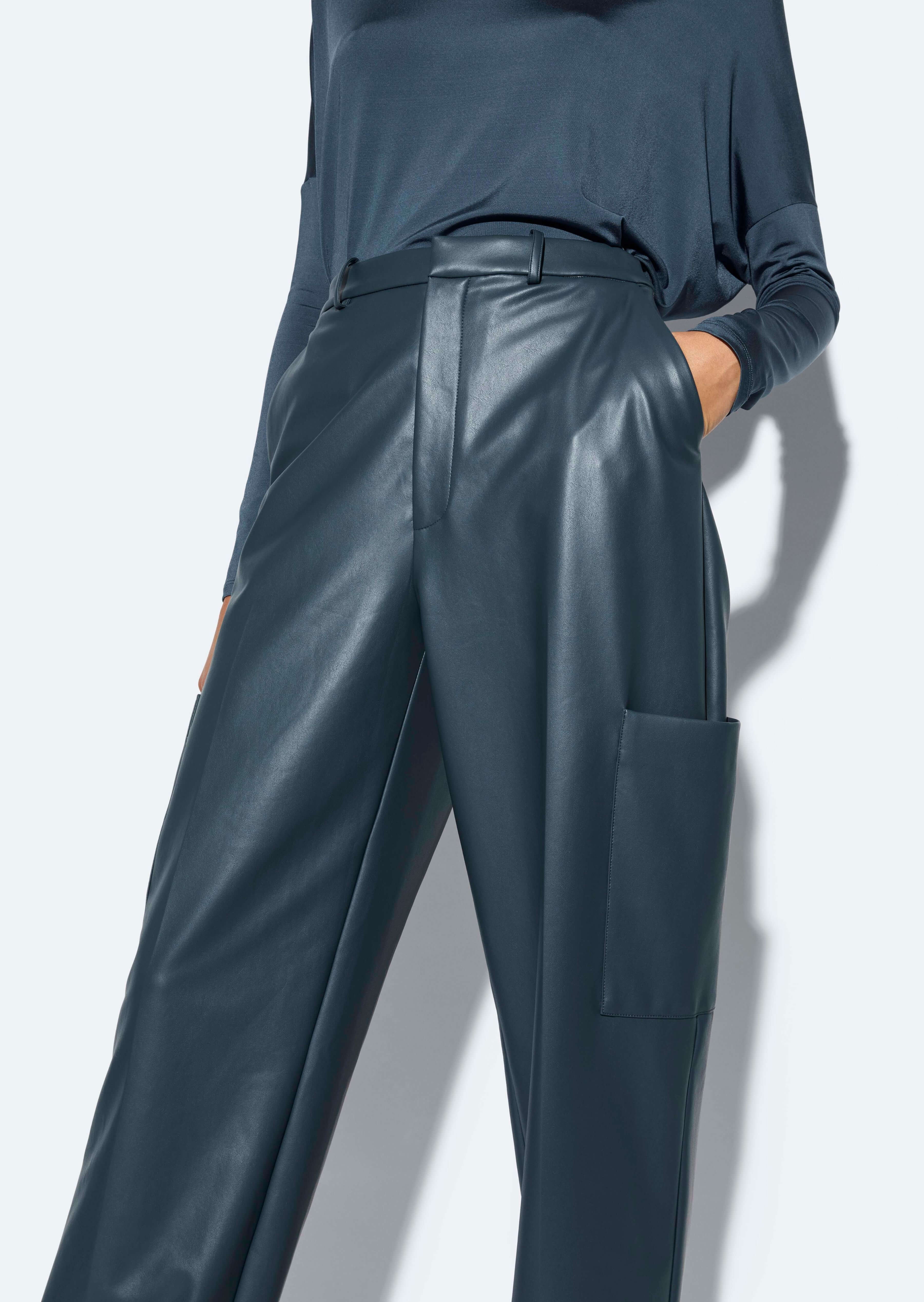 Faux Leather Tapered Trouser - 4