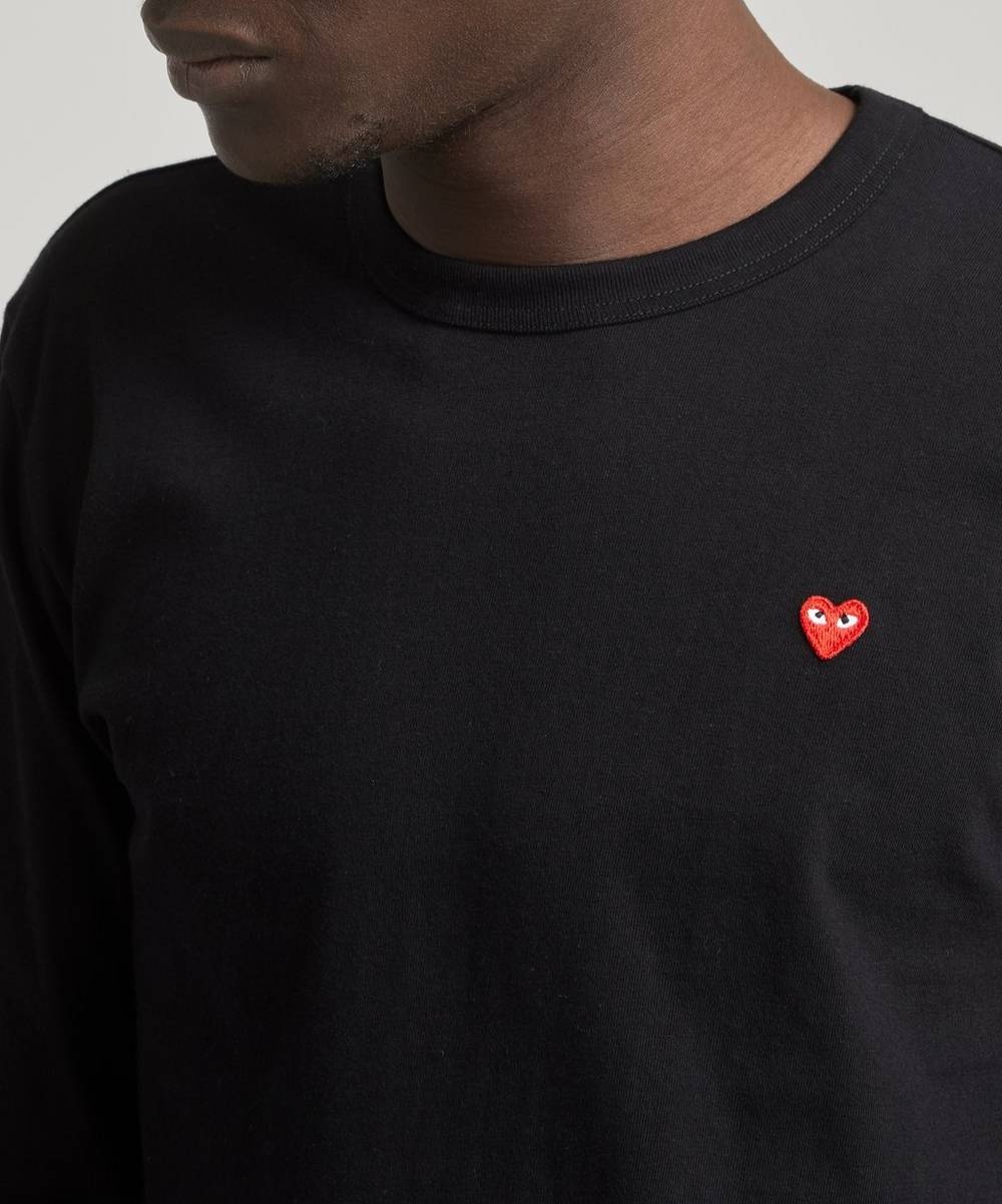 Small Heart Logo Patch Long Sleeve T-Shirt - 5