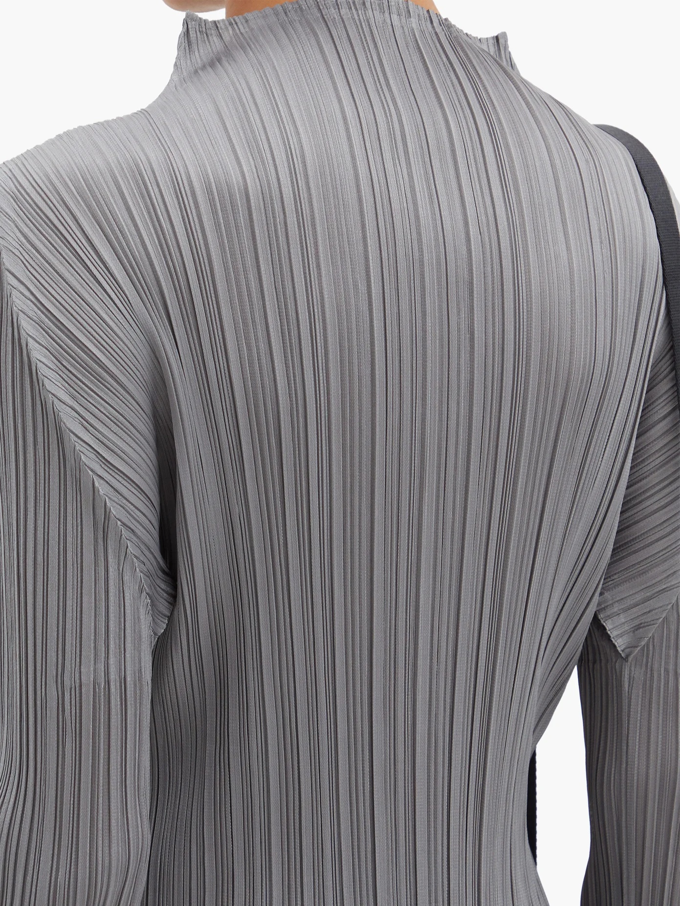 High-neck technical-pleated top - 4