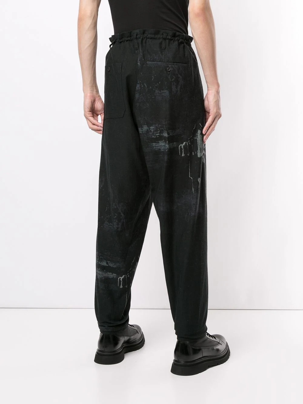 paint-effect trousers - 4