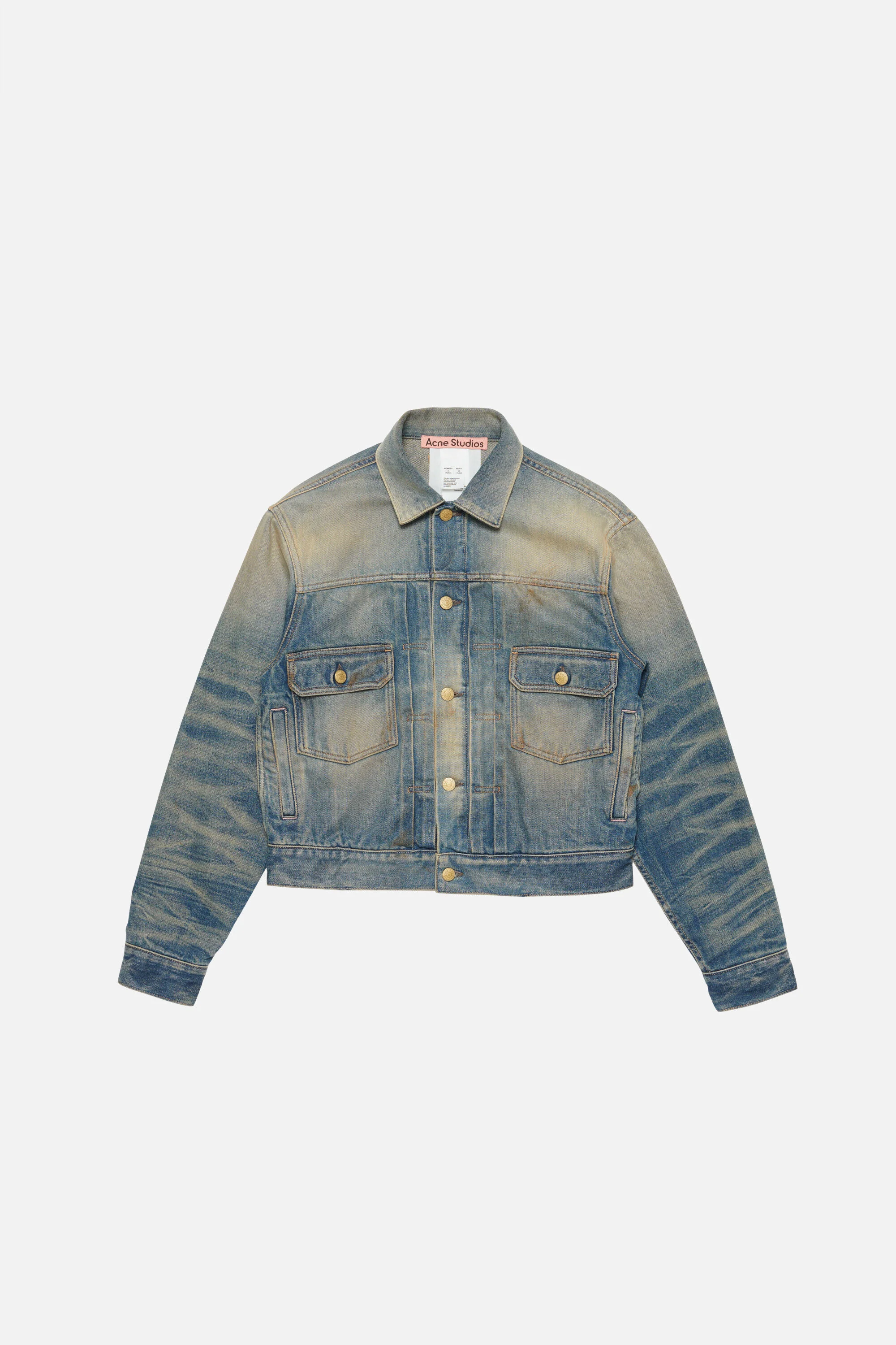 Scraped denim jacket - Mid Blue - 1