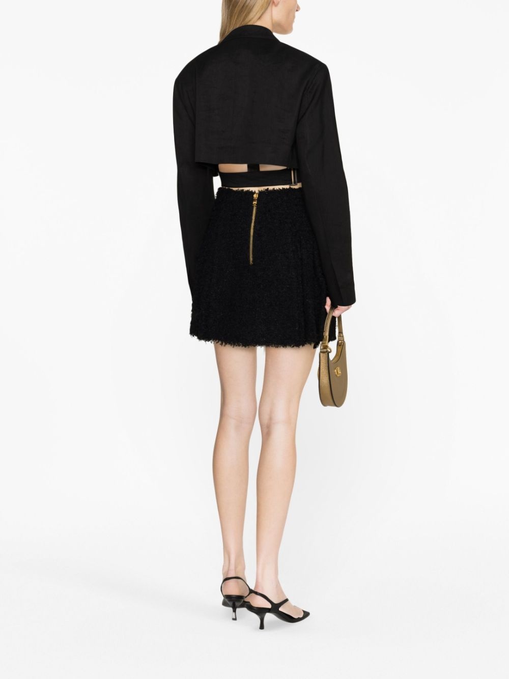 pleated tweed miniskirt - 3