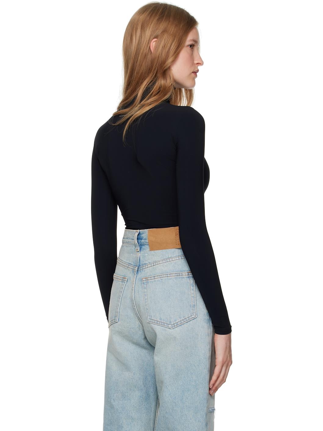 Black Jersey Bodysuit - 3