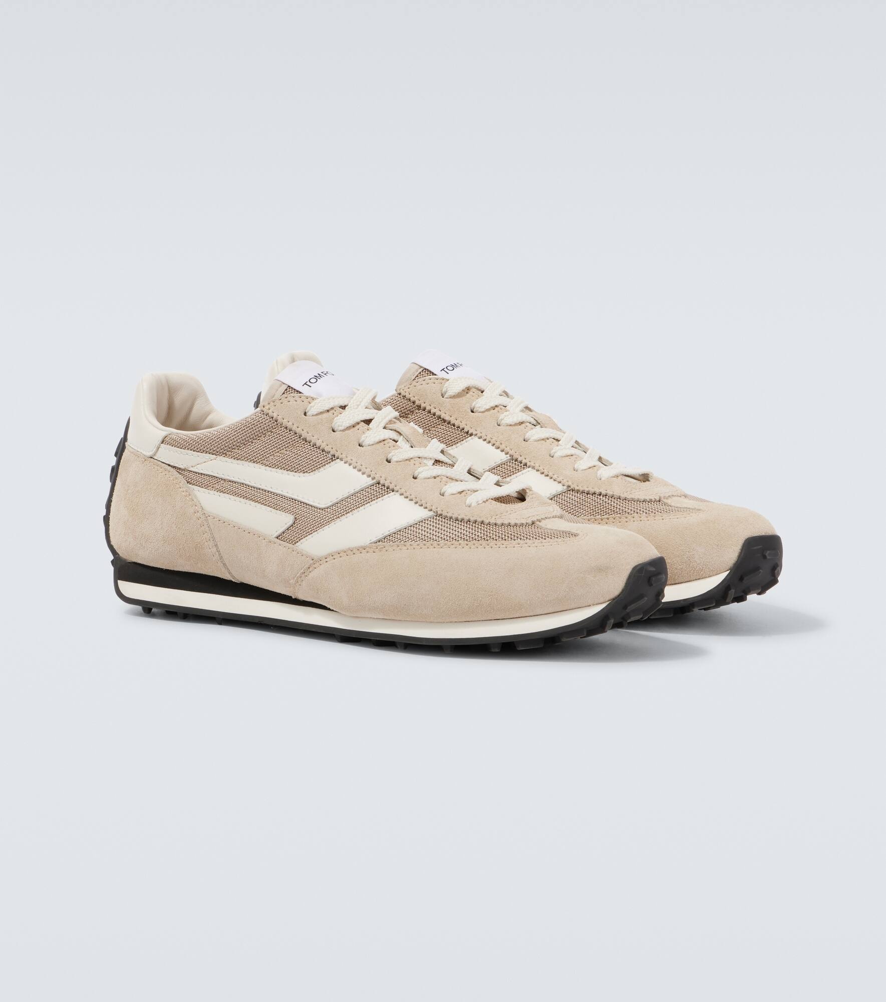 Mick suede-trimmed sneakers - 5