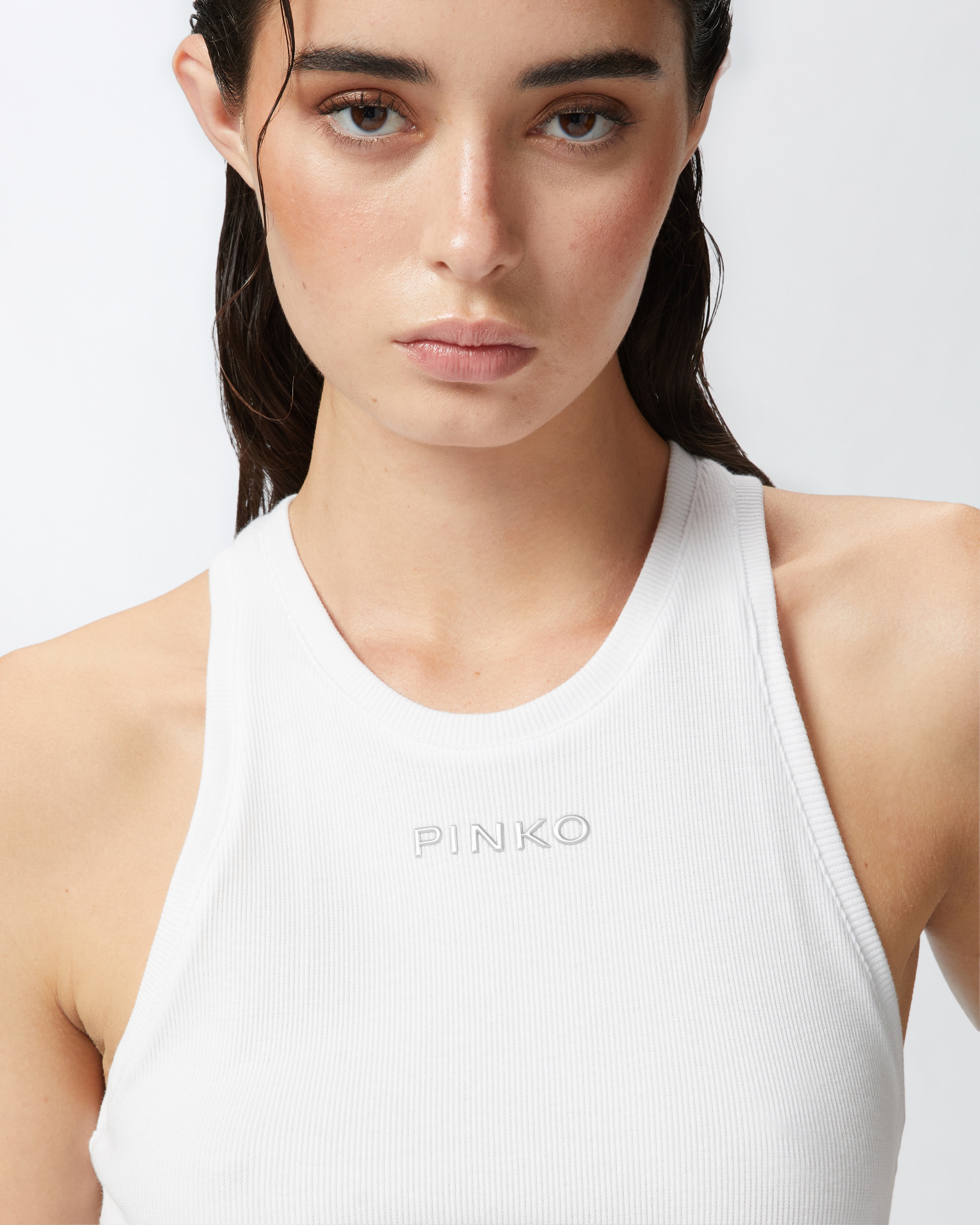 RIBBED CAMISOLE TOP WITH LOGO - 5