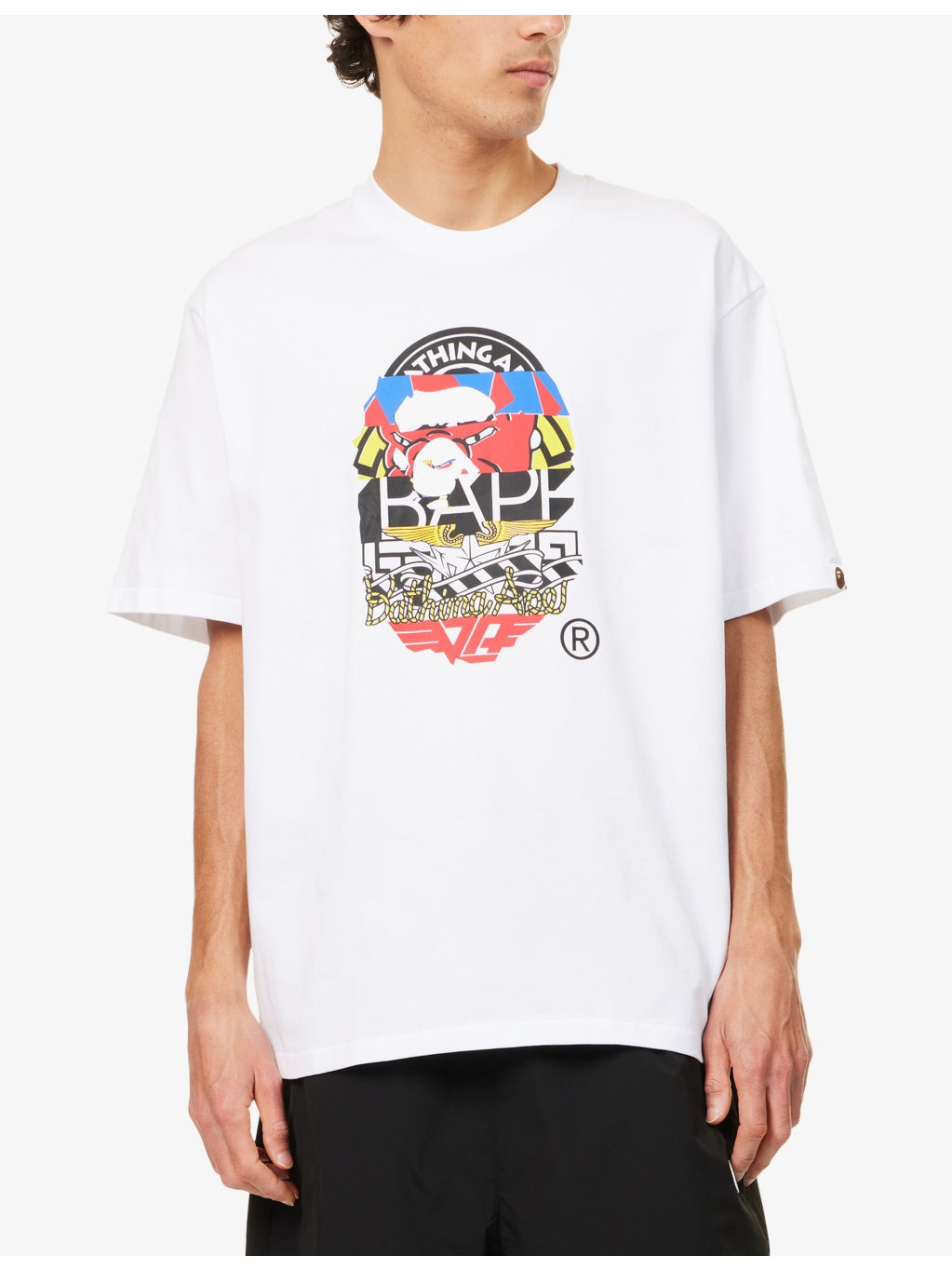 Overprinted Multi Ape Head Cotton-Jersey T-Shirt - 3