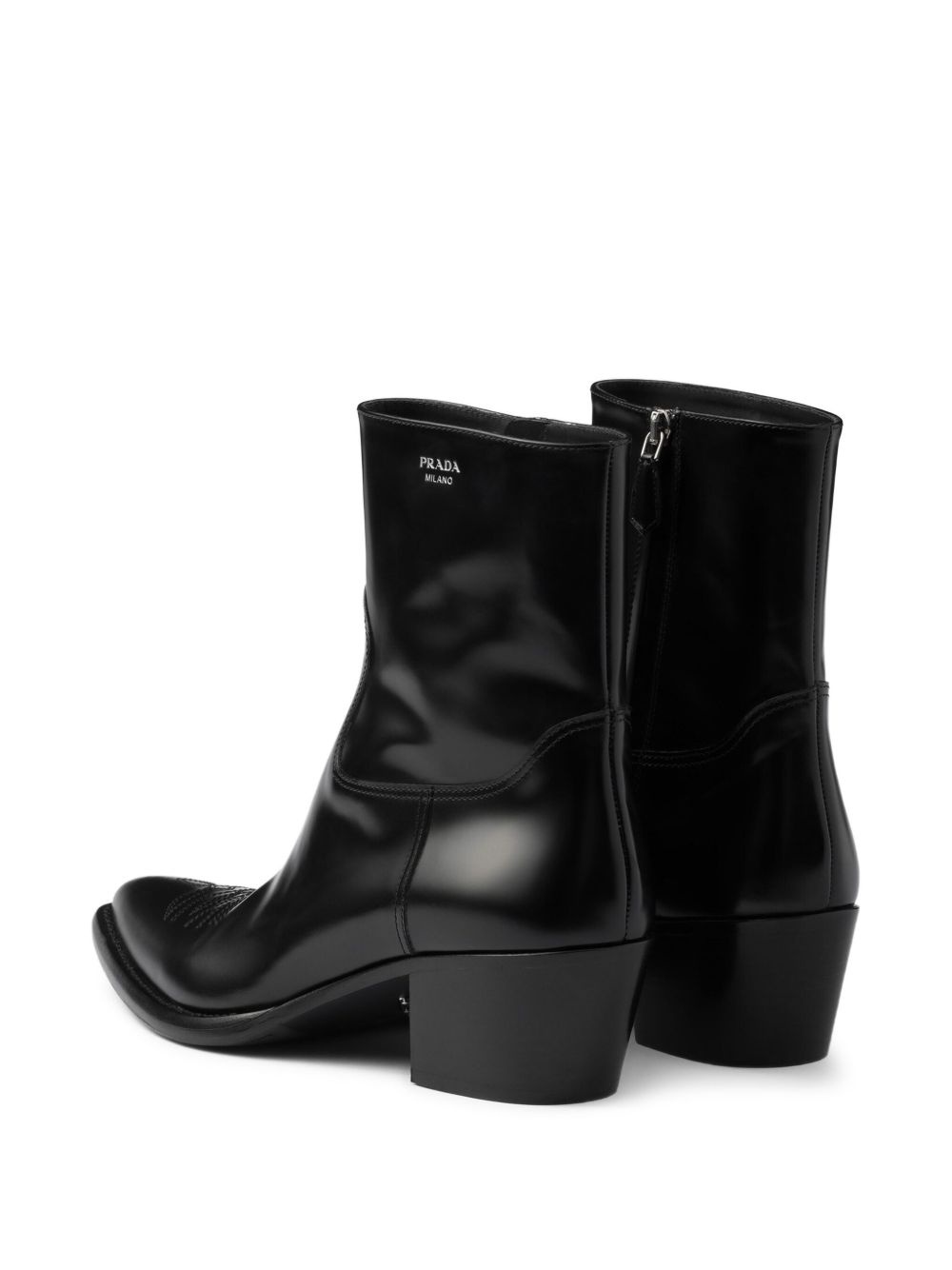 brushed-finish leather boots - 3