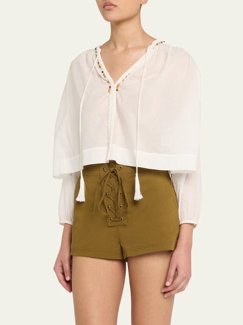 A.L.C. Jodie Beaded Long-Sleeve Top outlook