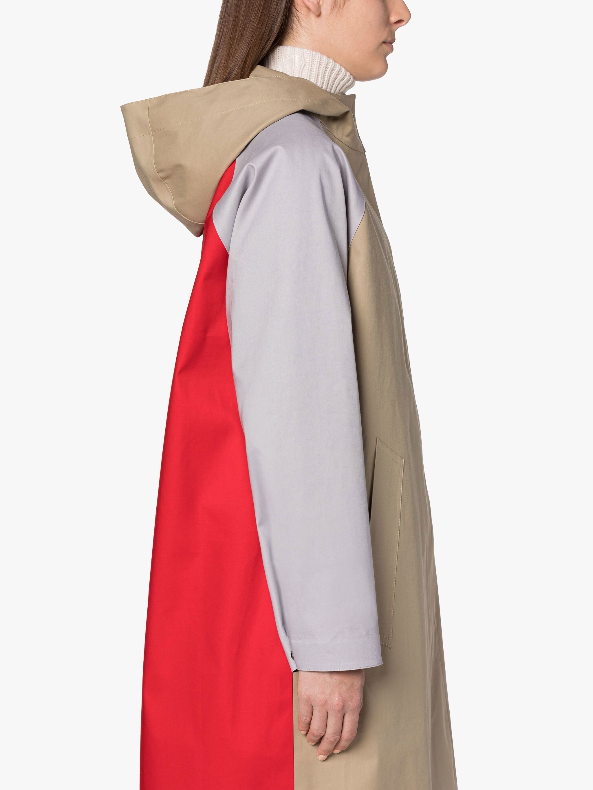 ORLA FAWN BONDED COTTON HOODED COAT - 5