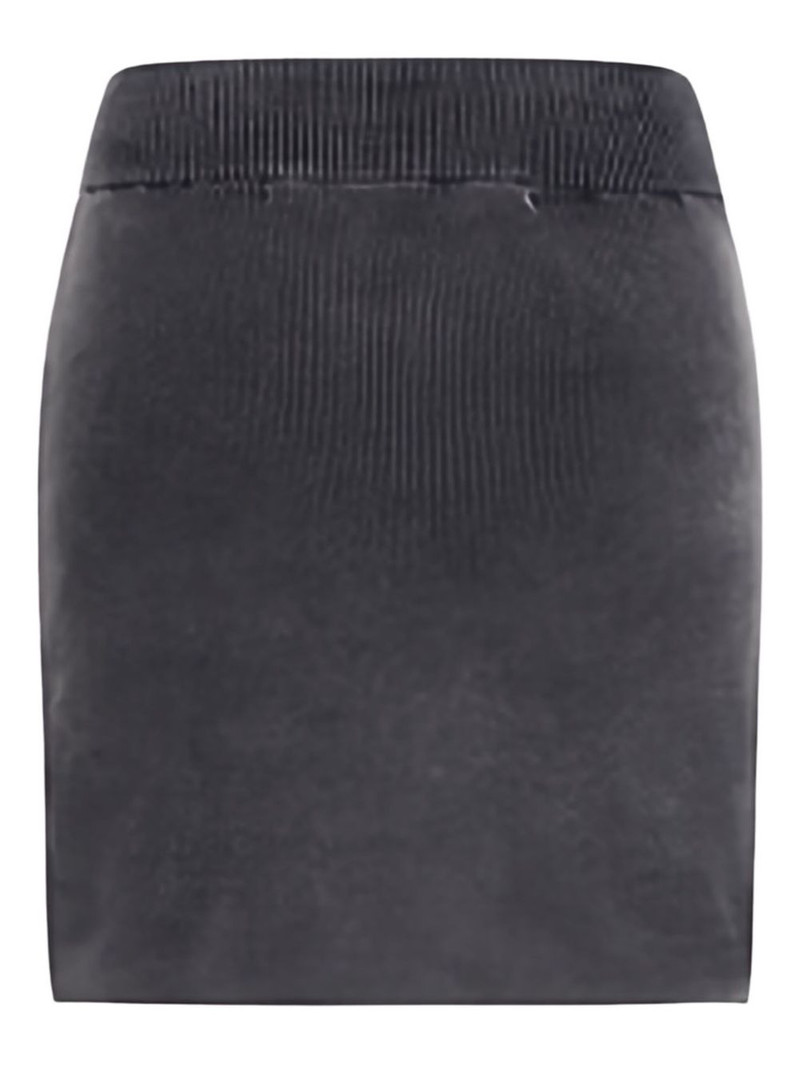 ribbed logo-embossed skirt 1