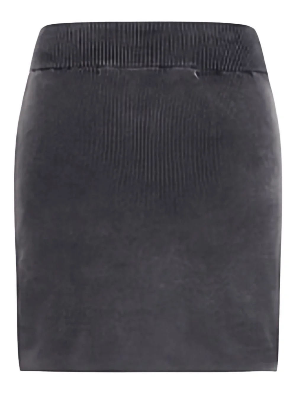 ribbed logo-embossed skirt - 1