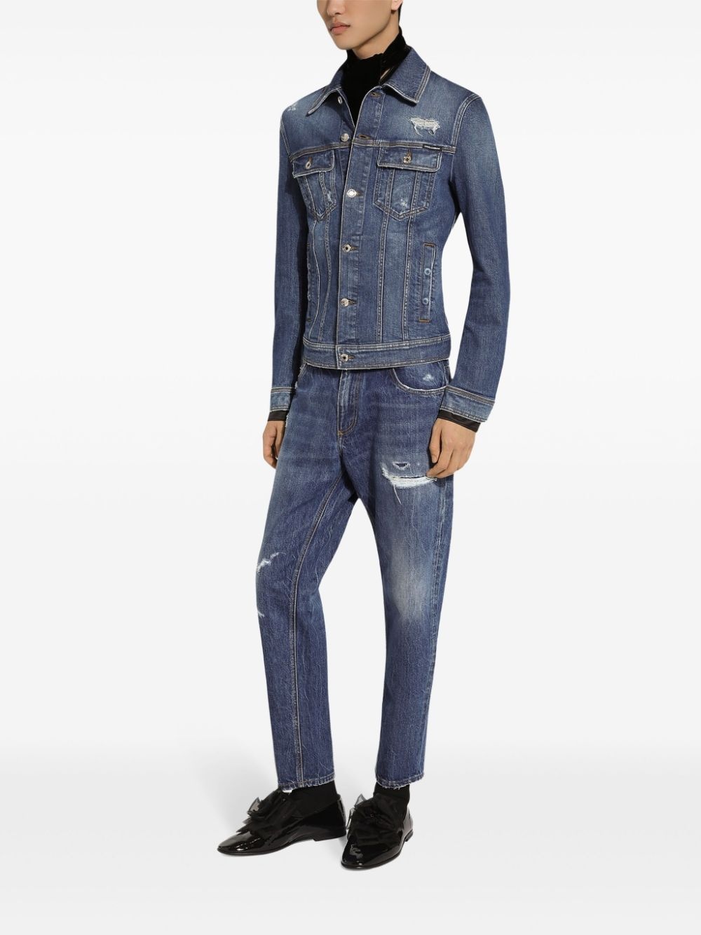 buttoned denim jacket - 3