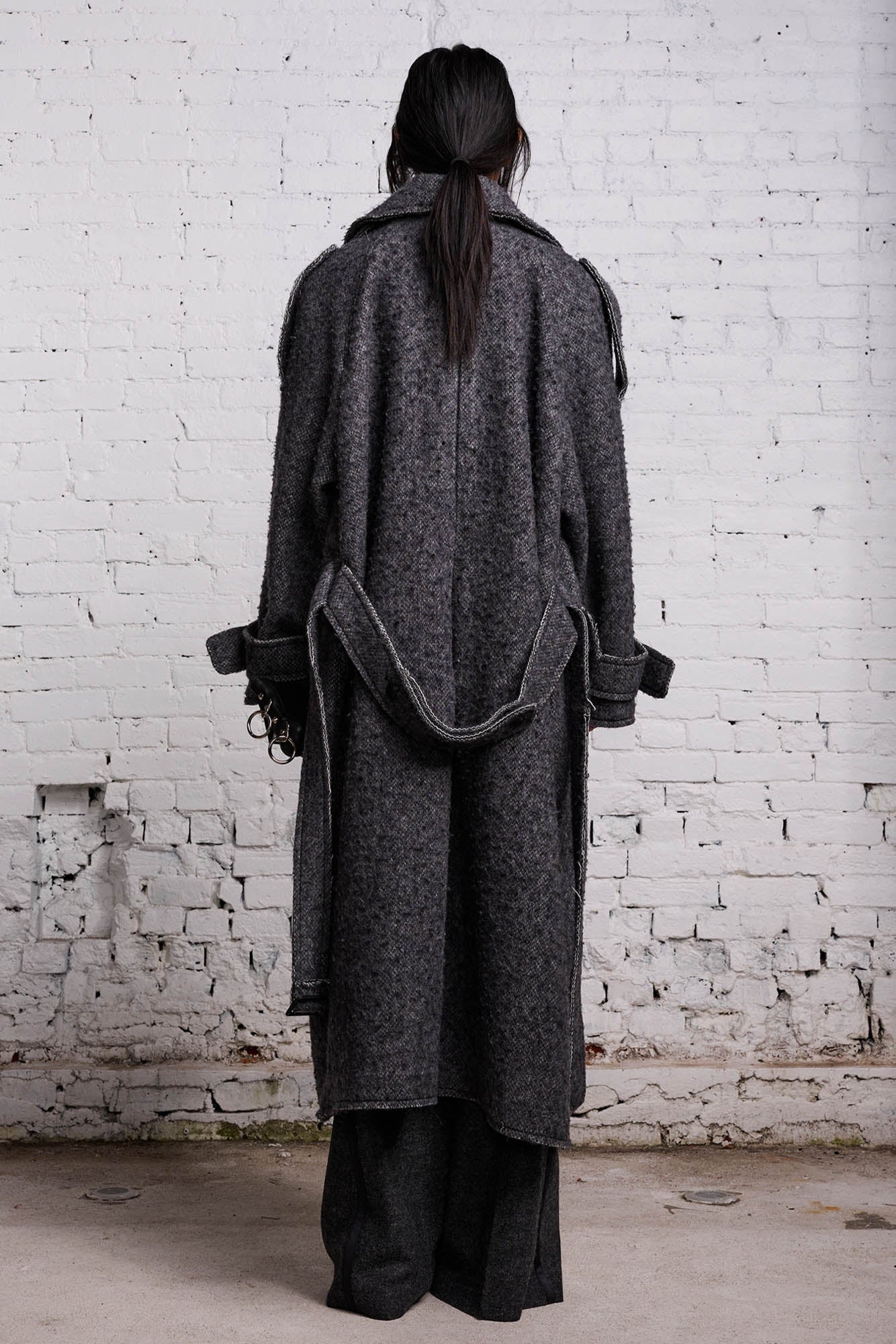 JUMBO MILITARY COAT - HEATHER GREY WOOL - 6