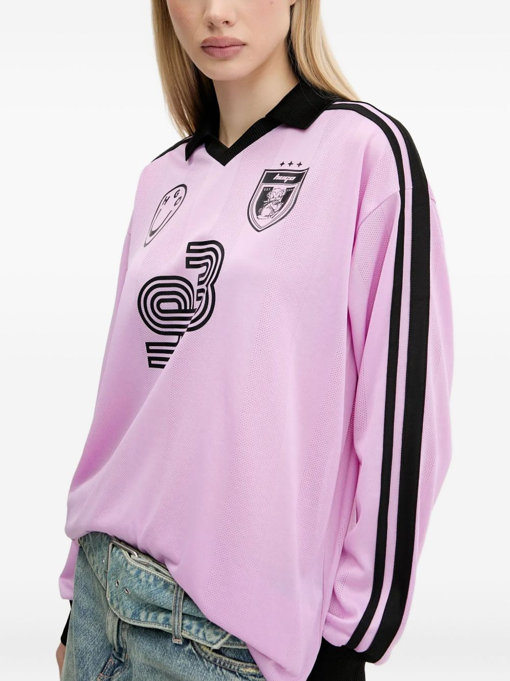 93 graphic-print football top - 3