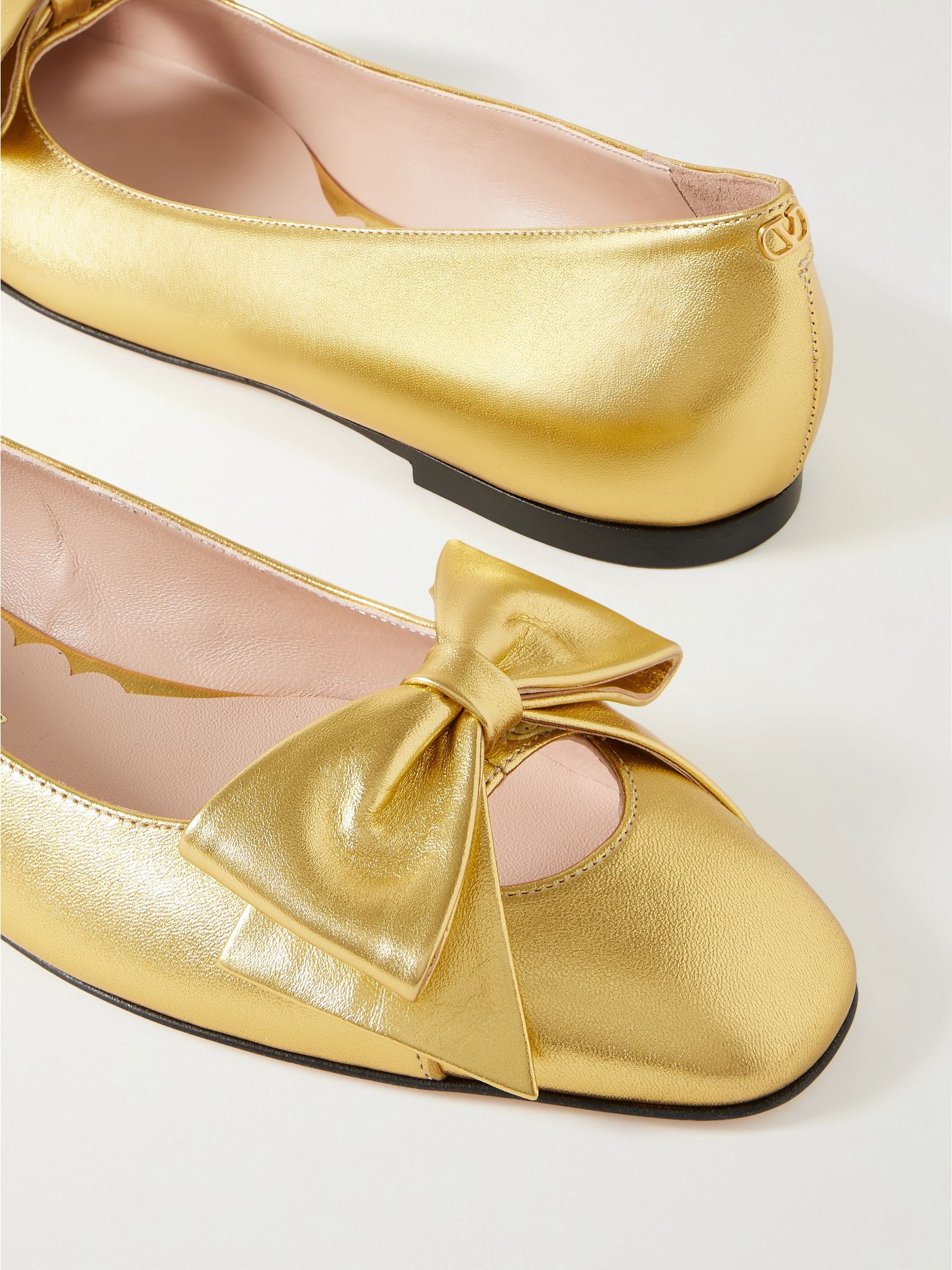 Bowow metallic leather ballet flats Gold - 4