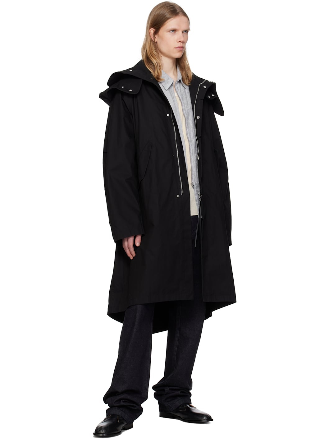 Black 8.0 Center Rain Coat - 4