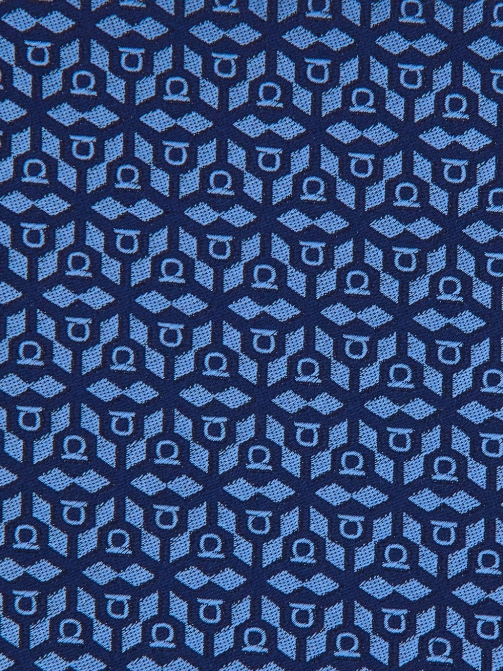 logo-jacquard motif silk tie - 3