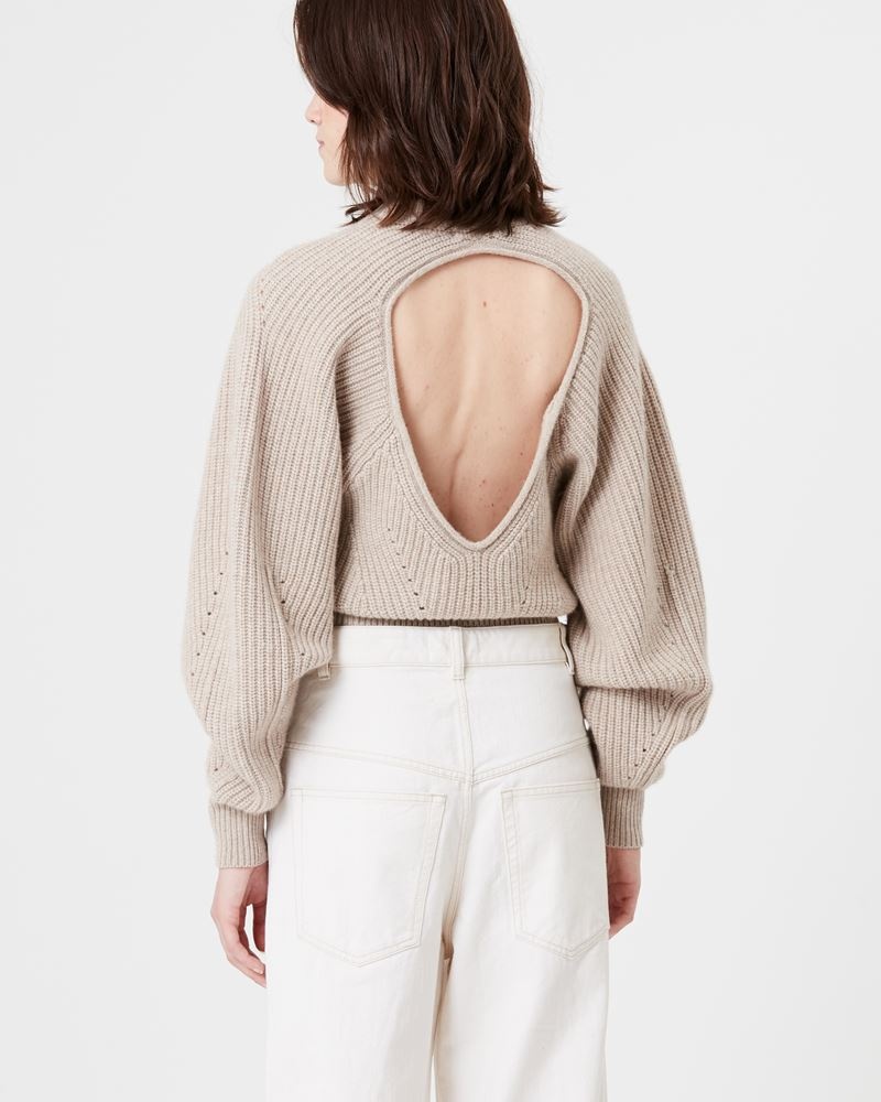 PALMA CASHMERE OPEN BACK SWEATER - 5