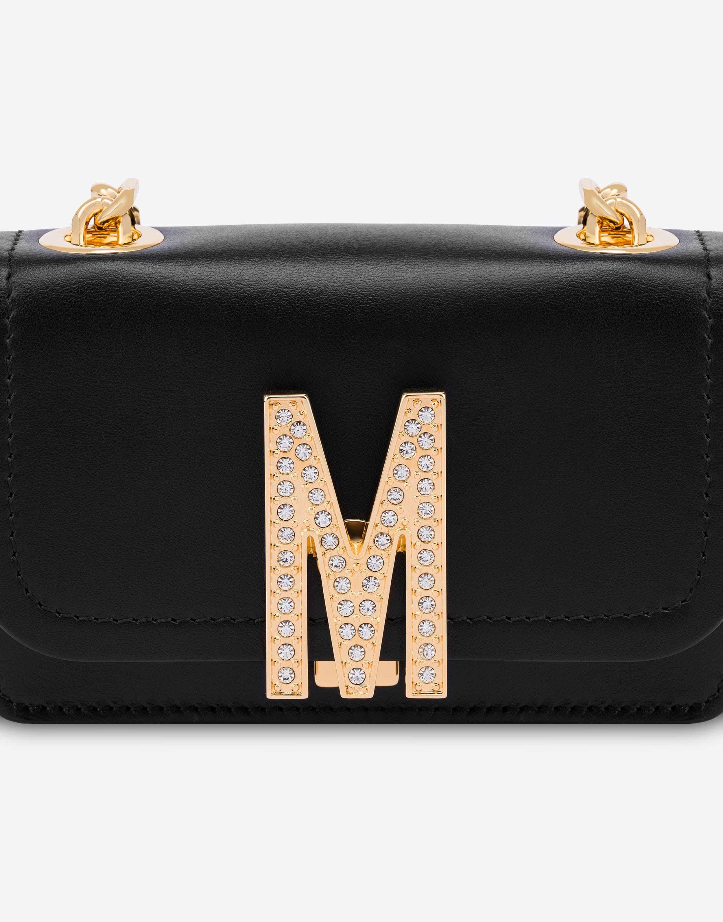 MINI M BAG WITH RHINESTONES - 4