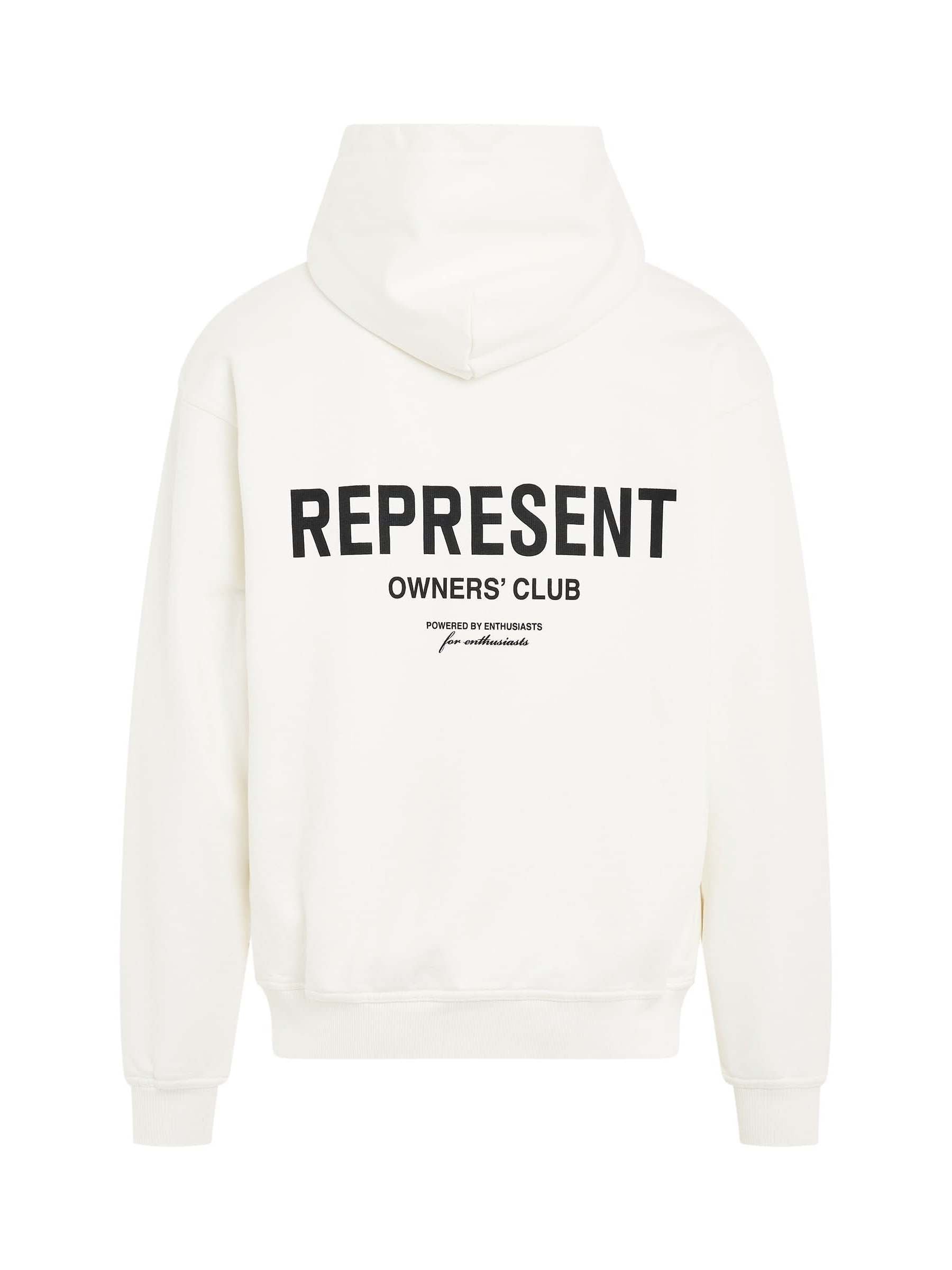 New Represent Owners Club Hoodie in Flat White - 4