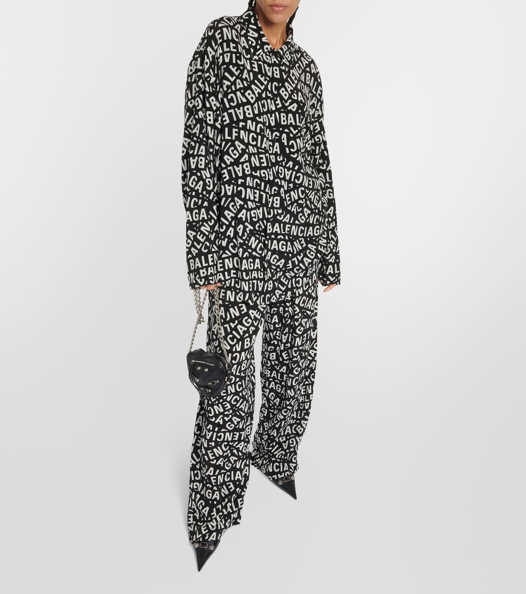 Logo high-rise wide-leg pants - 2
