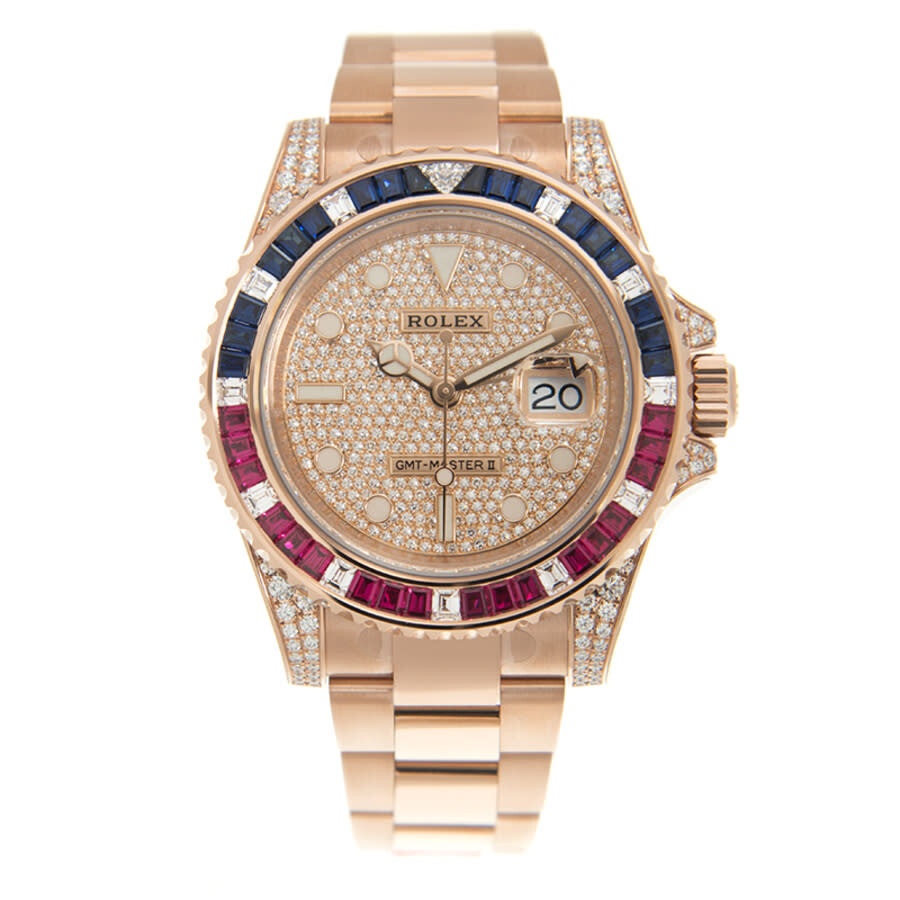 Rolex GMT-Master II GMT Diamond Diamond Pave Dial Men's Watch 126755SARU-PAVE - 3