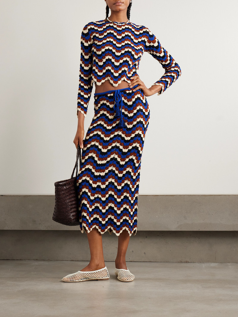 ESCVDO Safi Cropped Crocheted Organic Cotton Top outlook