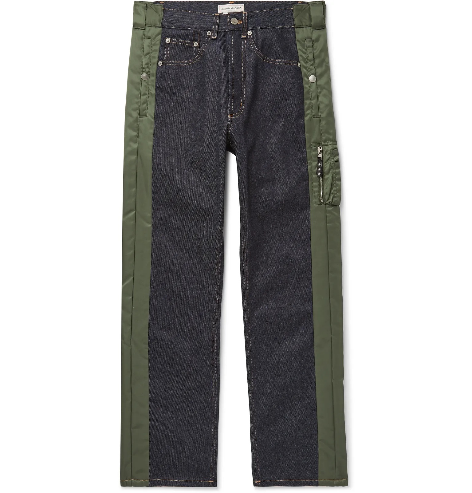 Panelled Padded Shell and Denim Jeans - 1