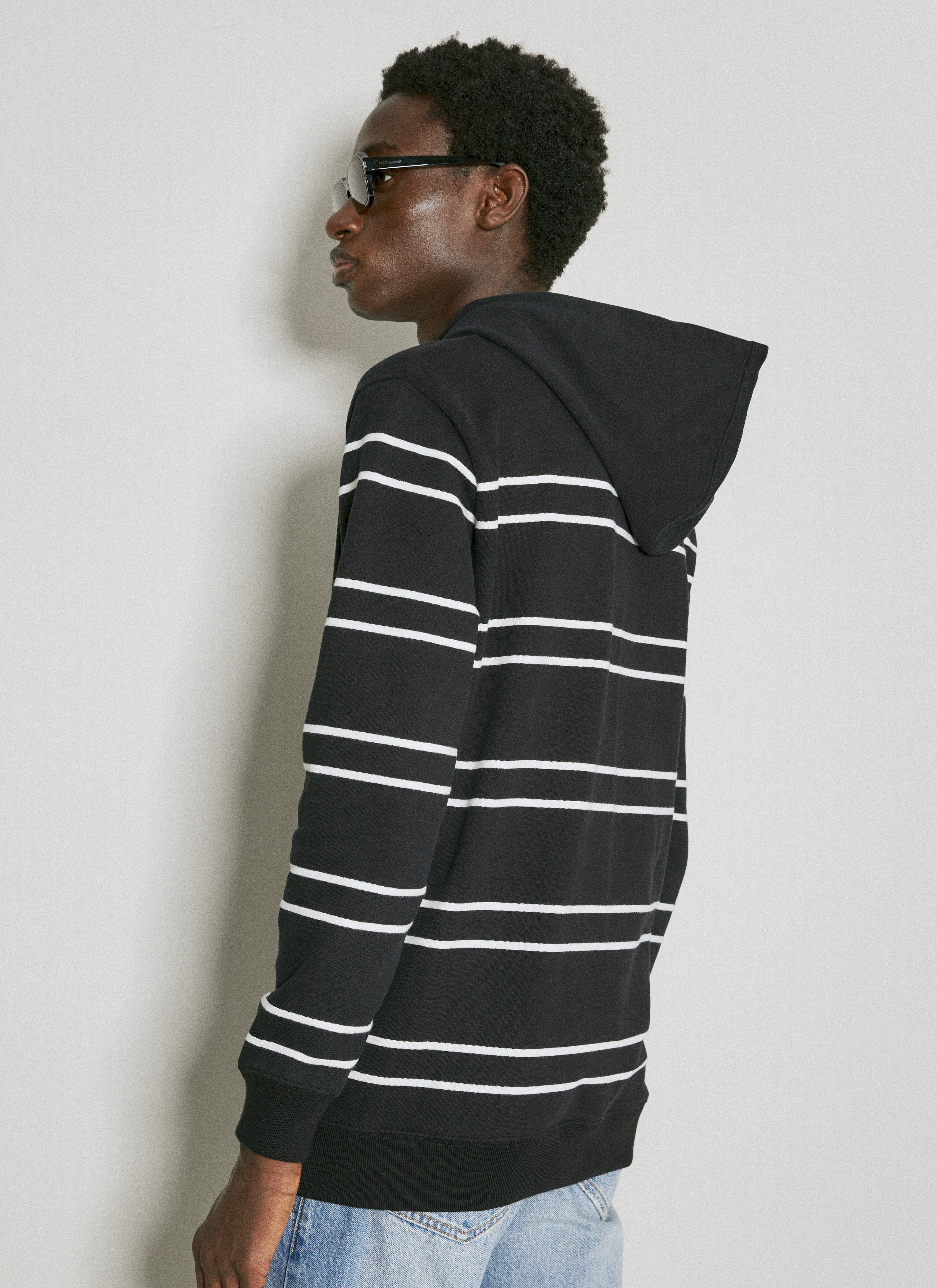 Striped Hooded Sweatshirt - 5
