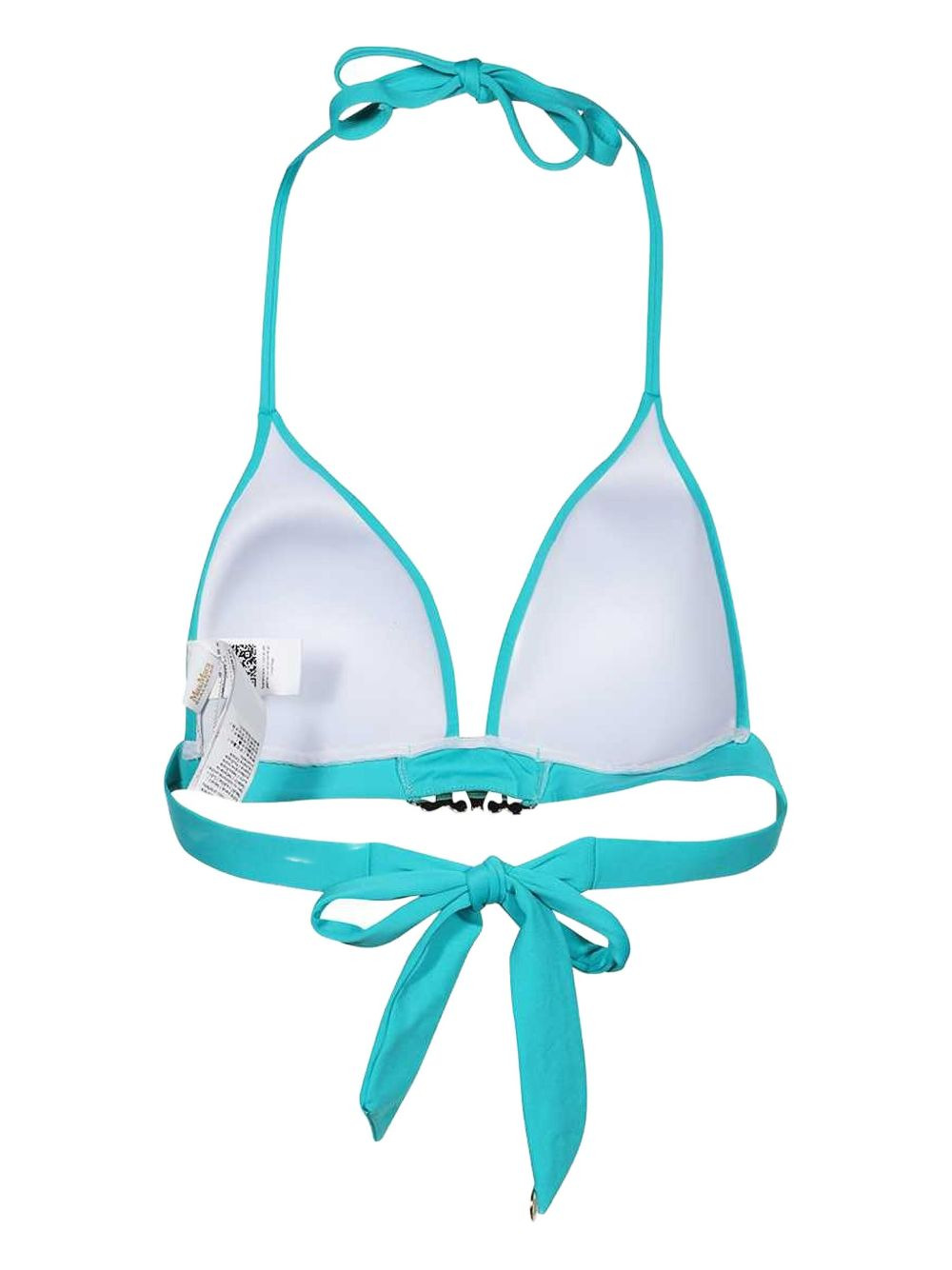 logo-buckle triangle bikini top - 2