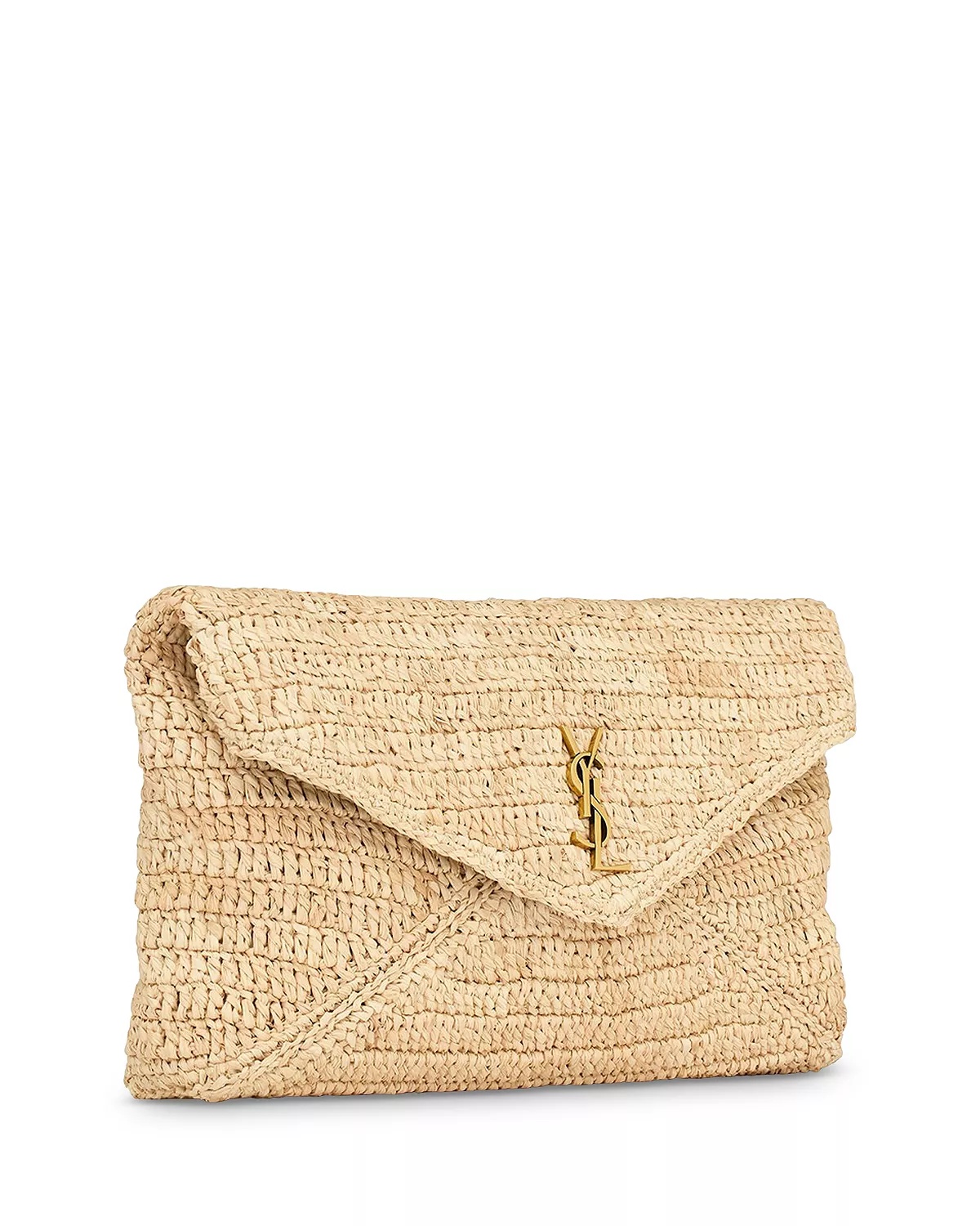 Cassandre Large Envelope Pouch in Raffia - 4