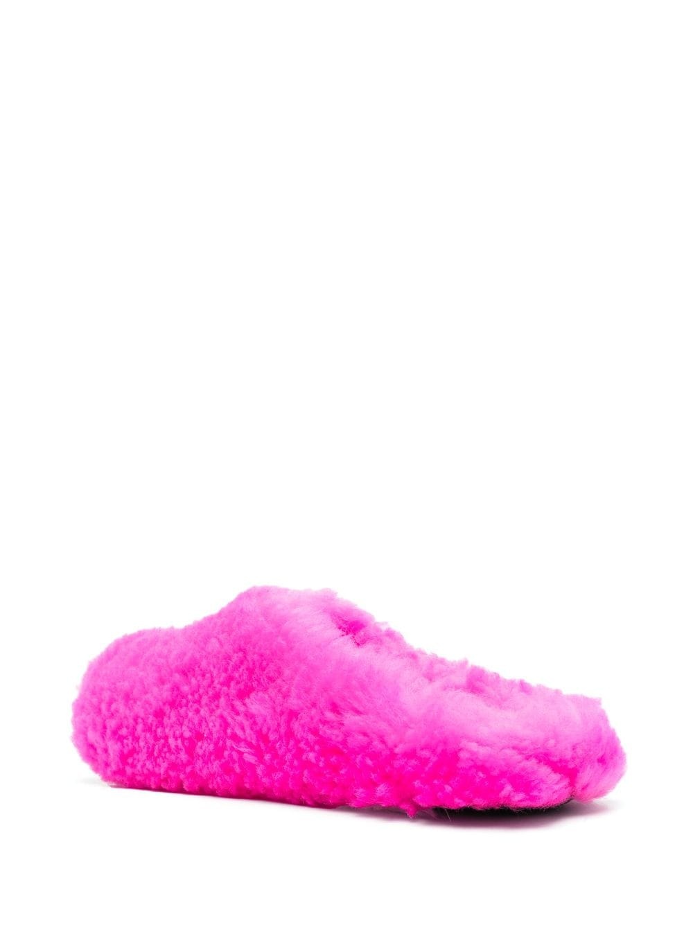shearling slip-on slides - 3