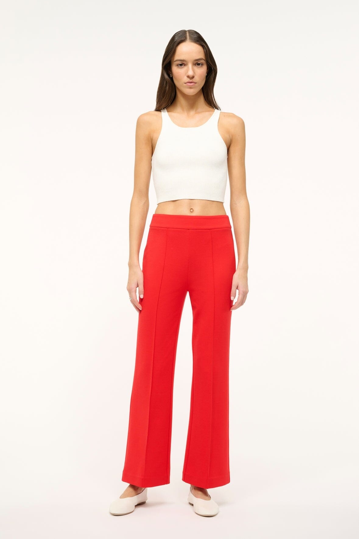 STAUD KNACK PANT RED ROSE - 3