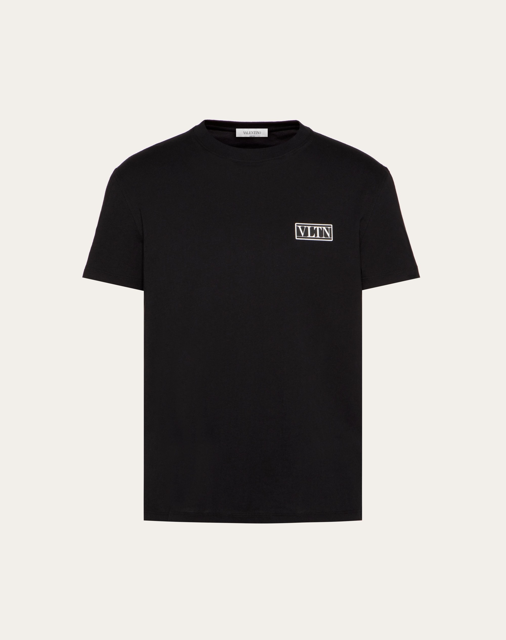 COTTON T-SHIRT WITH VLTN TAG - 1