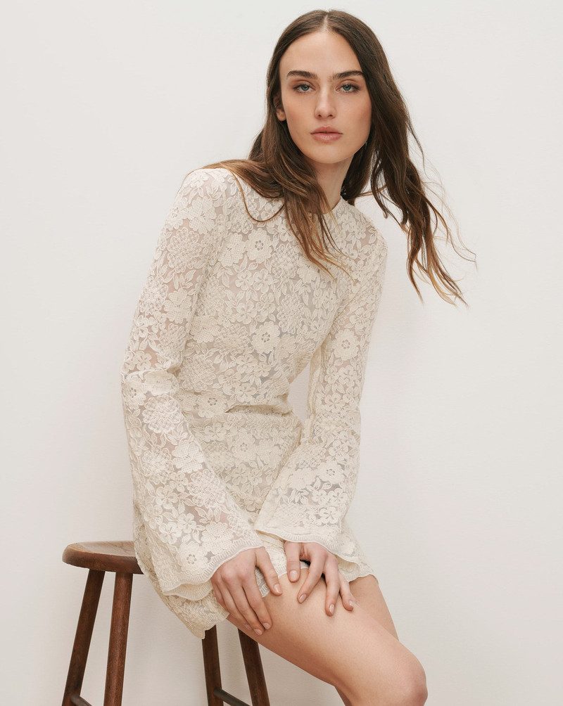 VERONICA BEARD TERESIA LACE MINI DRESS outlook