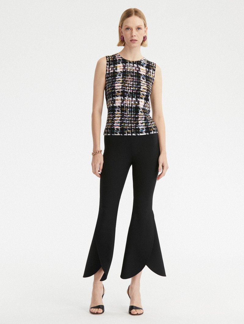 Oscar de la Renta MULTICOLOR RIBBON TWEED TANK outlook