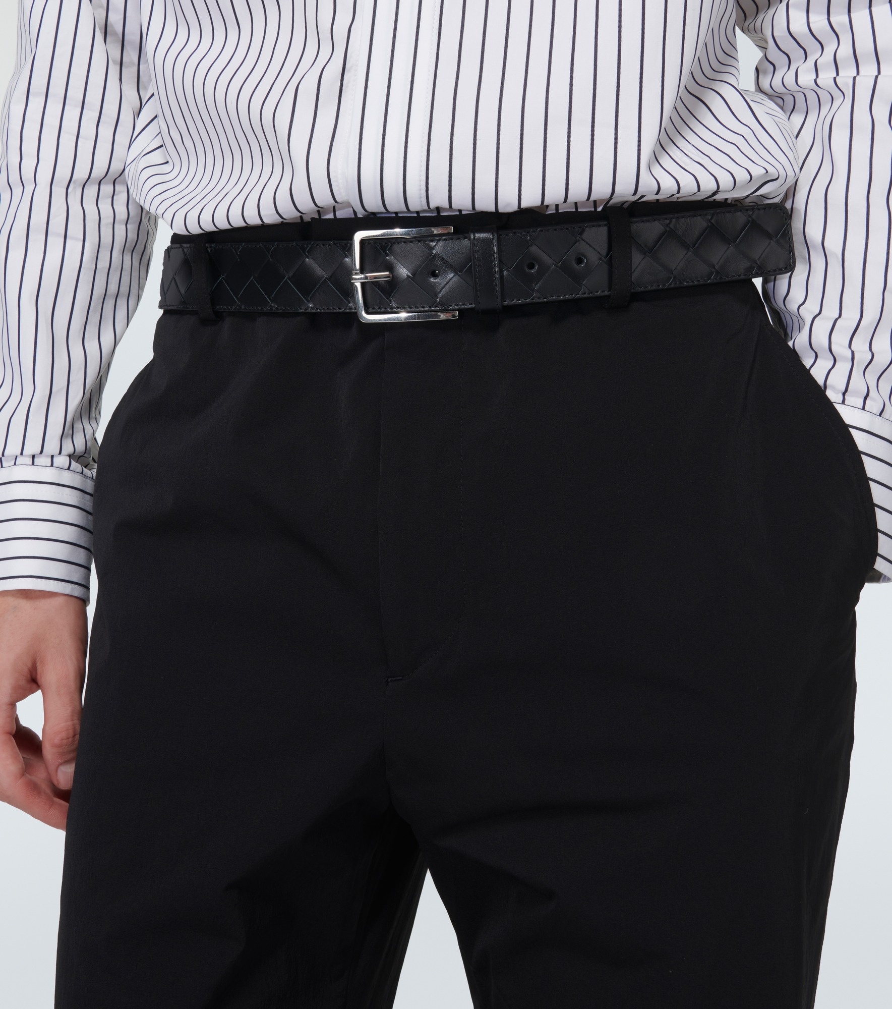 Intrecciato leather belt - 3