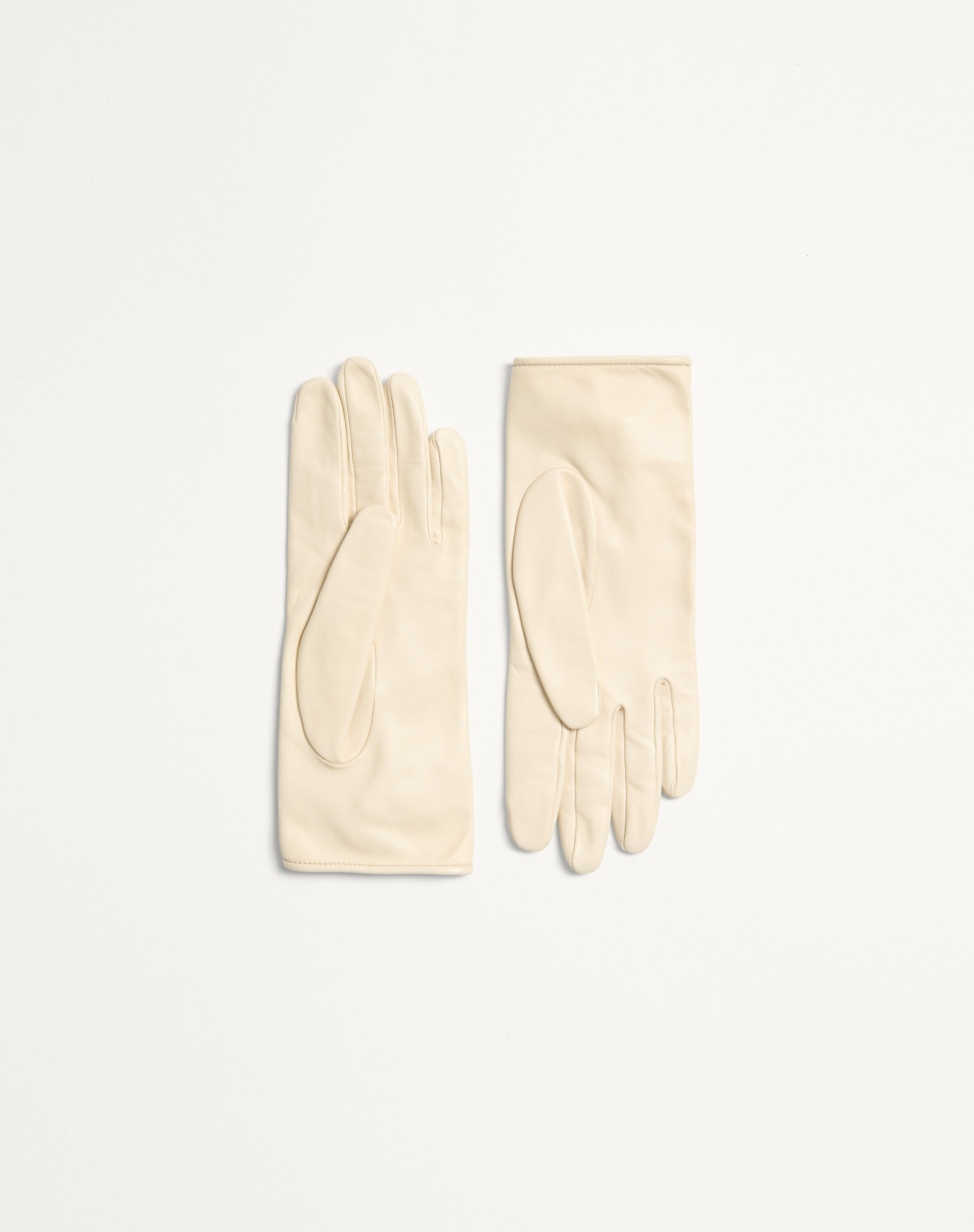 VLOGO SIGNATURE NAPPA LEATHER GLOVES WITH BOWS - 4