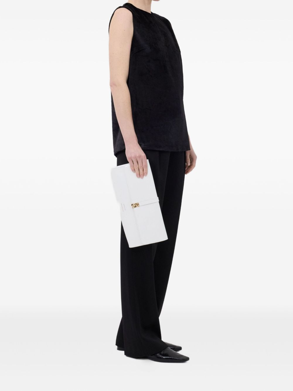 silk velvet sleeveless top - 3