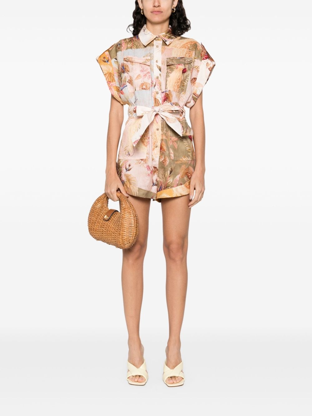 Zimmermann Women Ascension Linen Playsuit - 5