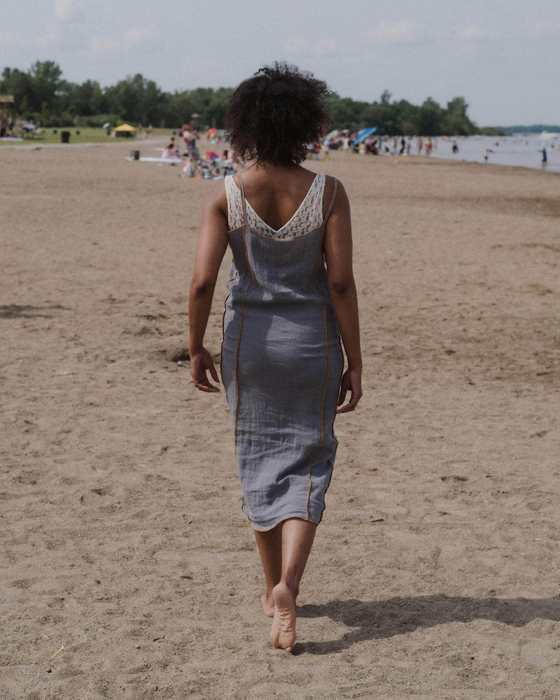 Shok Slip Dress - Crinkle Linen 3