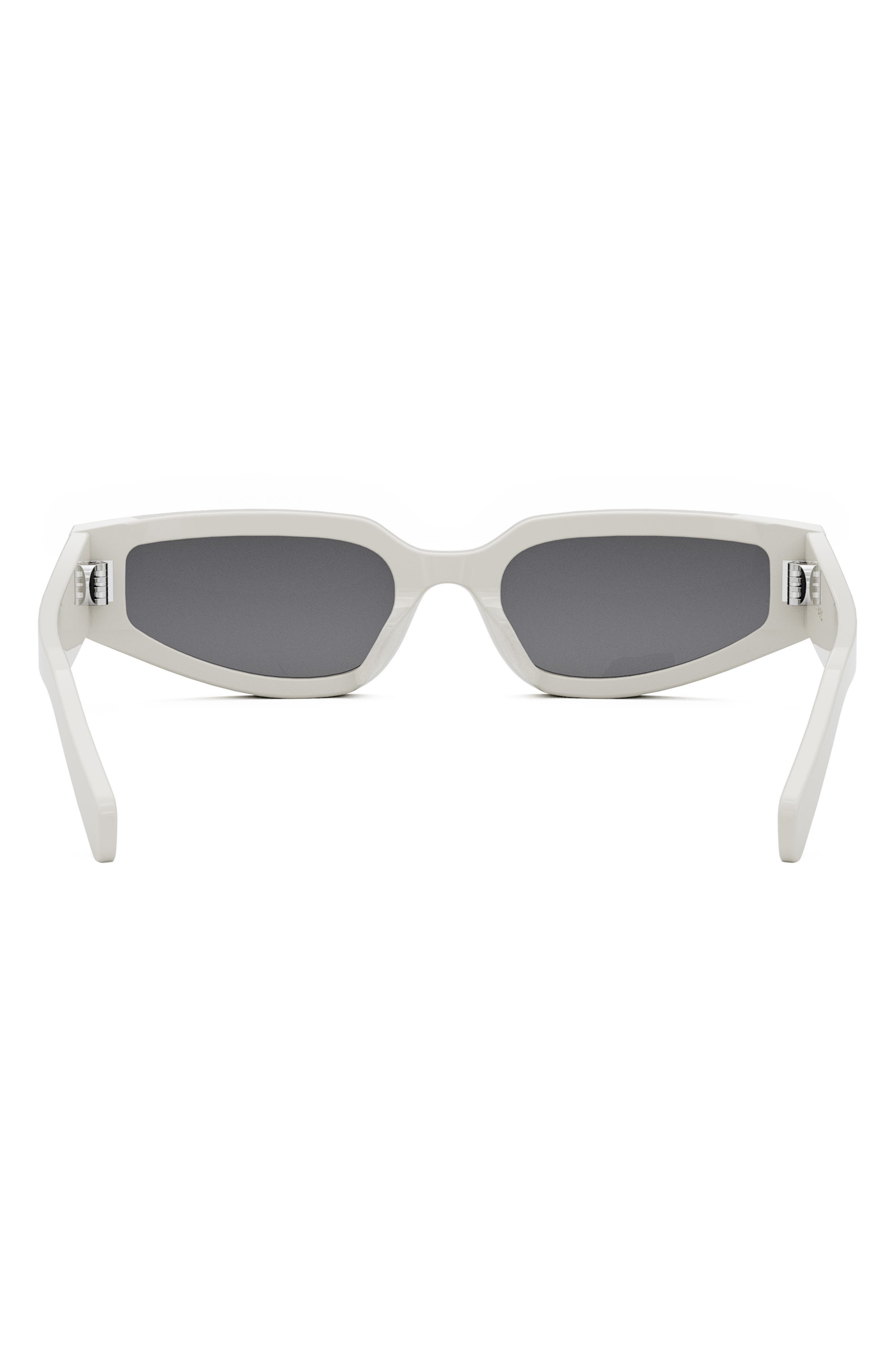 CELINE Triomphe 54mm Geometric Sunglasses in Ivory /Smoke at Nordstrom - 6