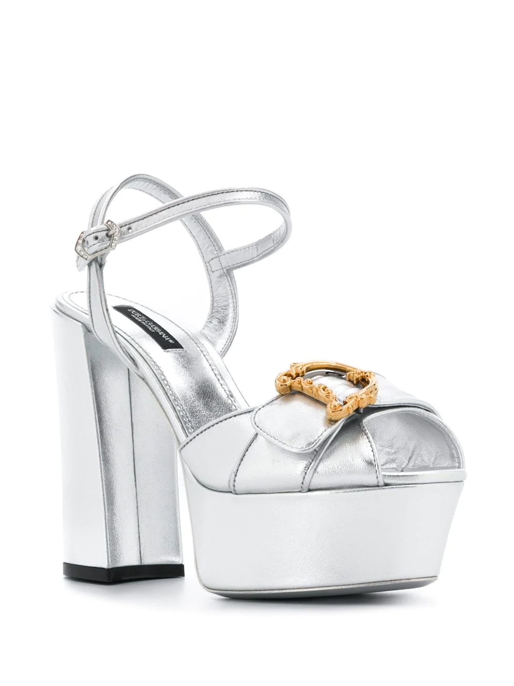 80mm Keira Baroque logo wedge sandals - 2