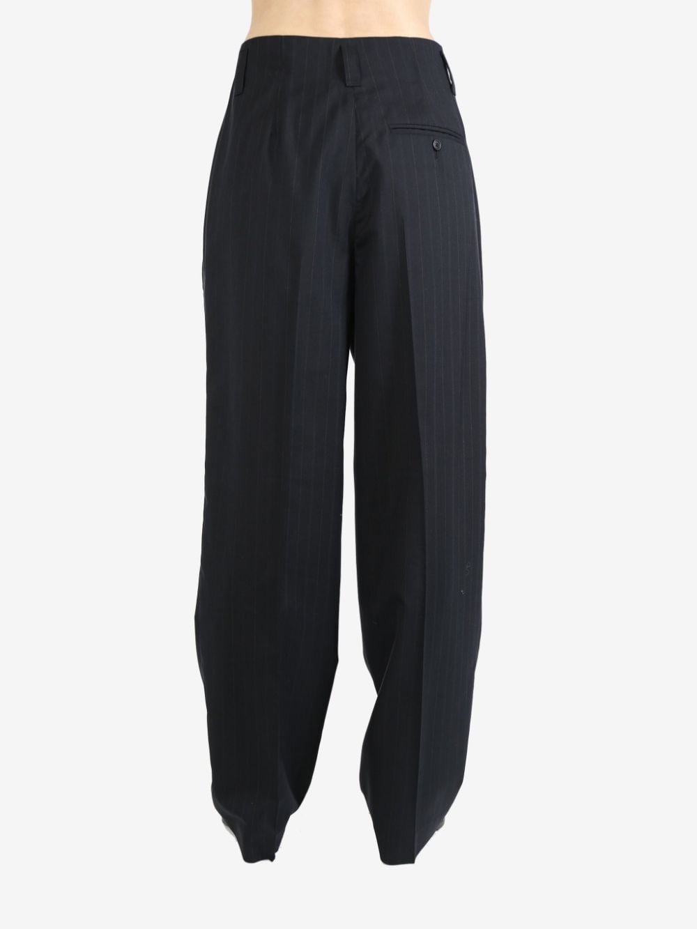 pinstriped tapered tailored trousers - 3