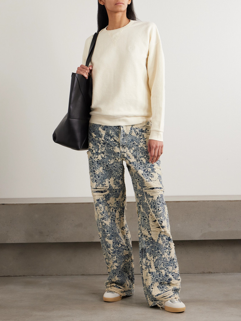 ÉTERNE Embroidered Cotton-terry Sweatshirt outlook