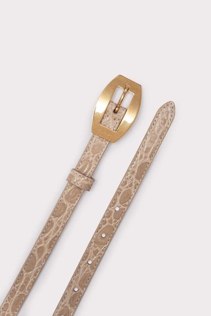 BY FAR Block Kraft Circular Croco Embossed Leather outlook