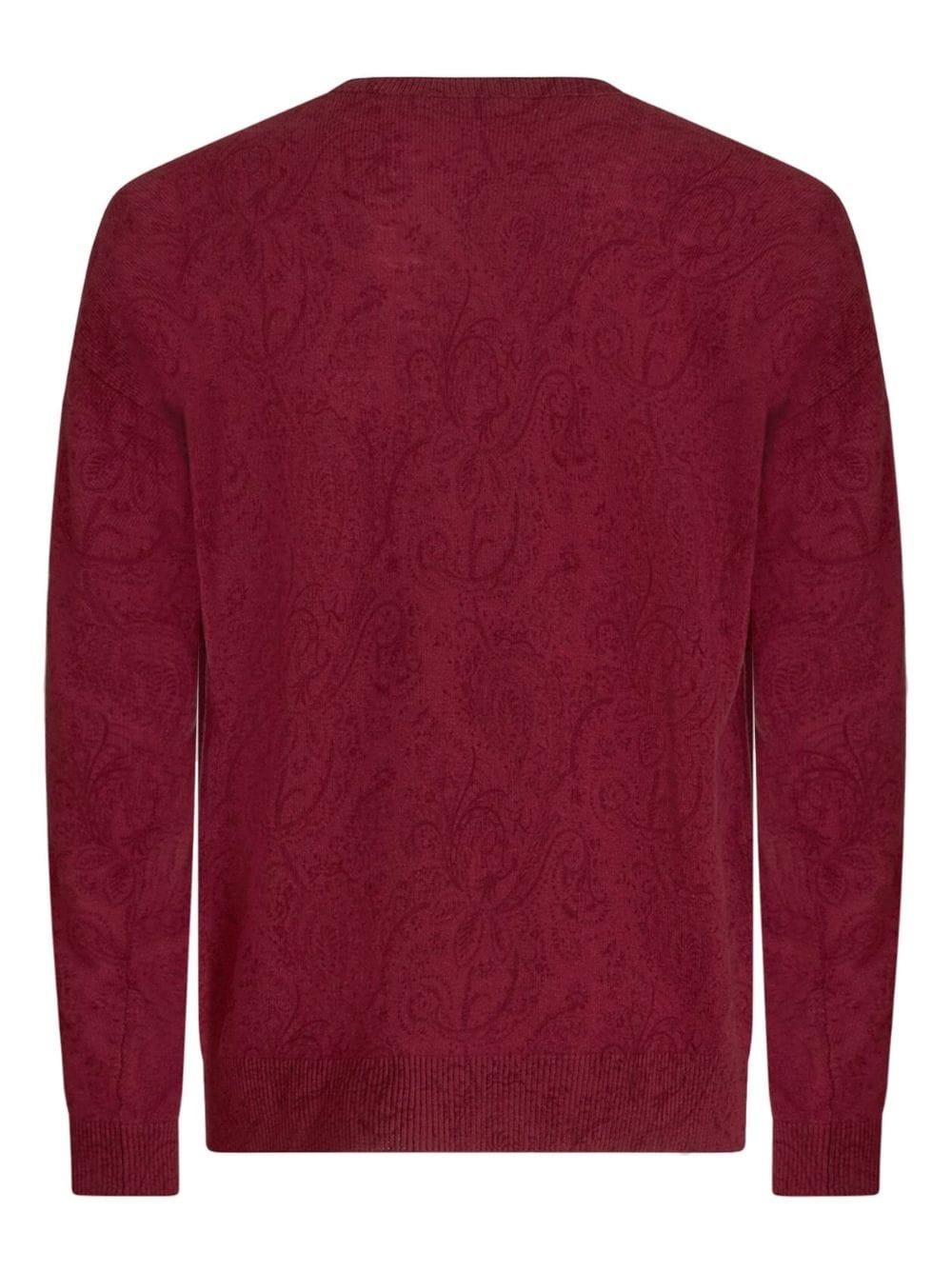 logo-embroidered wool jumper - 5
