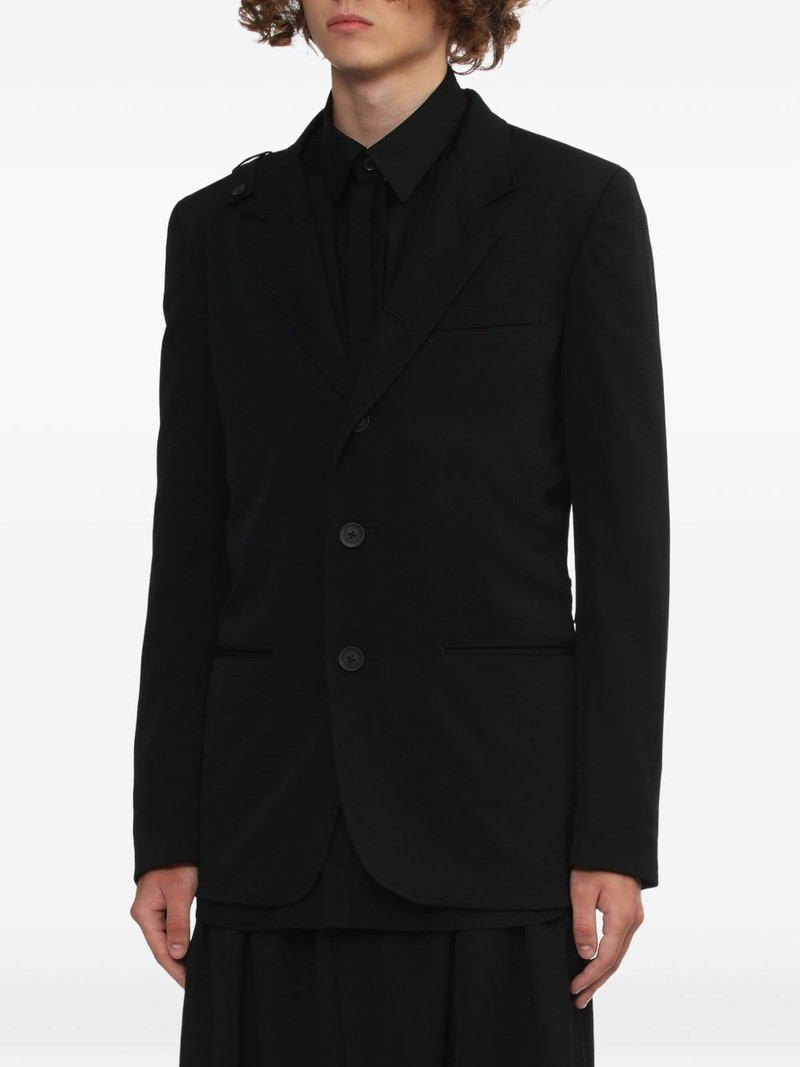 notched shoulder-detail wool blazer 3